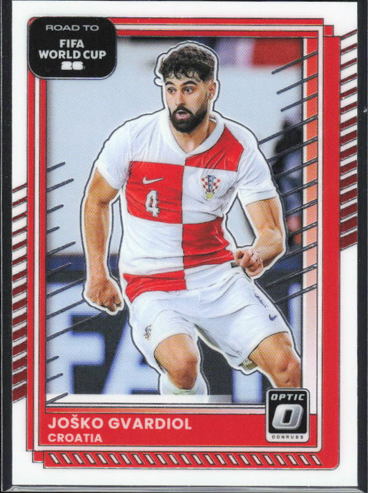 Joško Gvardiol 2025-26 Donruss Road to FIFA WC Optic #57 – framsida