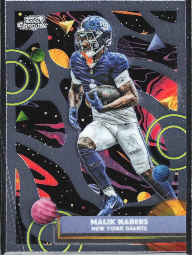 Malik Nabers 2025 Cosmic Chrome #72 – framsida