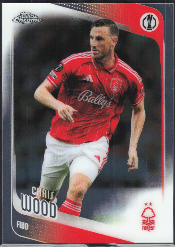 Chris Wood 2025-26 Chrome UEFA #186 – framsida