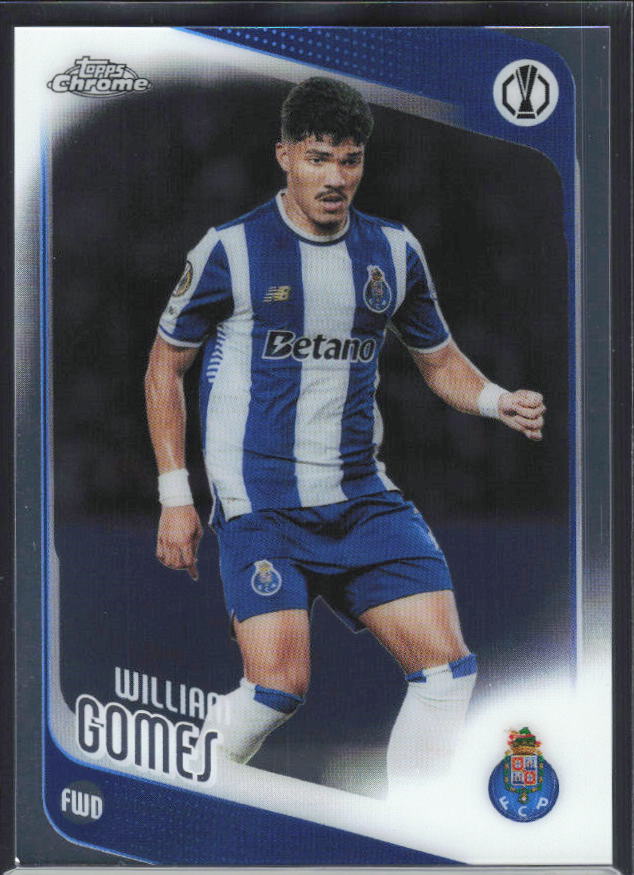 William Gomes 2025-26 Chrome UEFA #50 – framsida