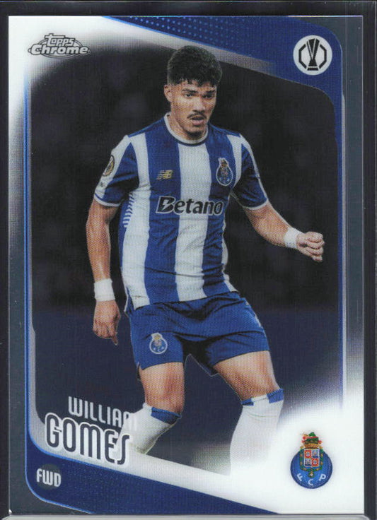 William Gomes 2025-26 Chrome UEFA #50 – framsida