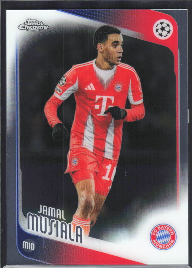 Jamal Musiala 2025-26 Chrome UEFA #130 – framsida