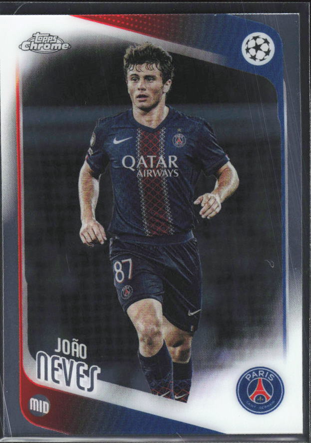 João Neves 2025-26 Chrome UEFA #14 – framsida