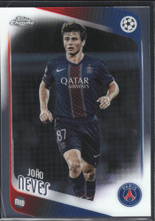 João Neves 2025-26 Chrome UEFA #14 – framsida