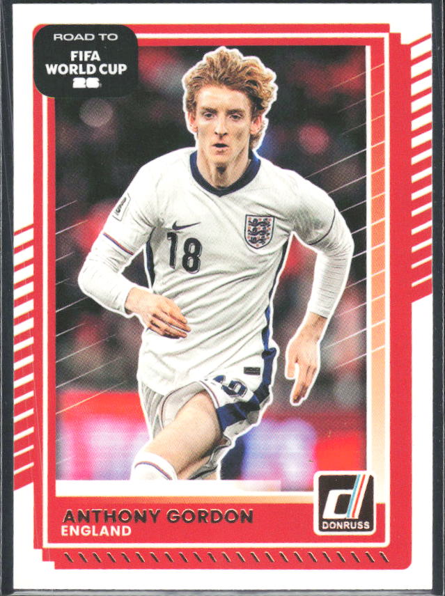 Anthony Gordon 2025-26 Donruss Road to FIFA WC #67 – framsida