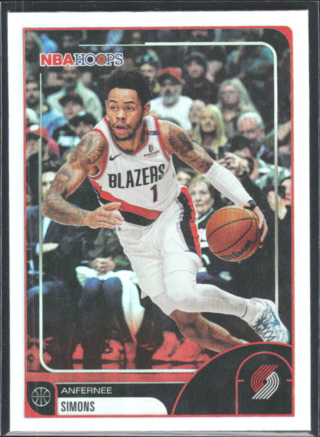 Anfernee Simons 2025-26 NBA Hoops #95 – framsida