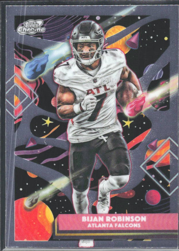 Bijan Robinson 2025 Cosmic Chrome #4 – framsida
