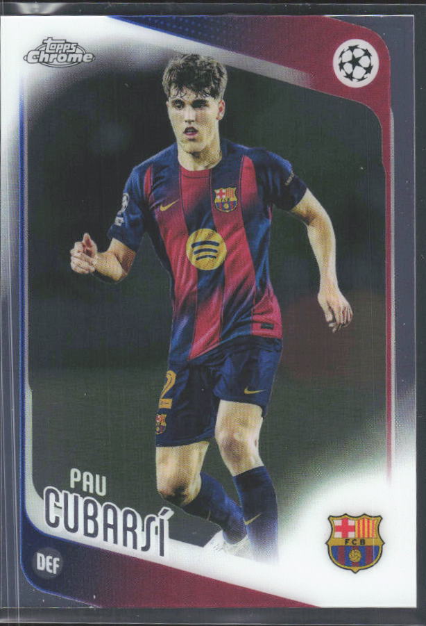 Pau Cubarsí 2025-26 Chrome UEFA #183 – framsida