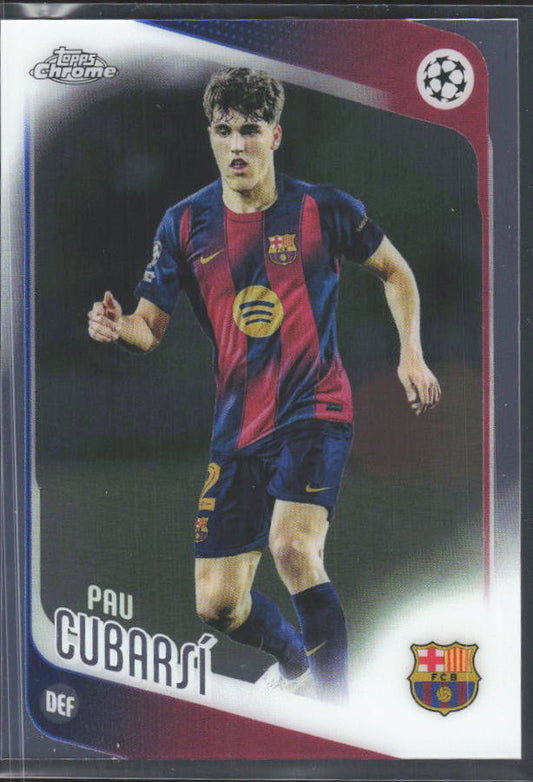 Pau Cubarsí 2025-26 Chrome UEFA #183 – framsida