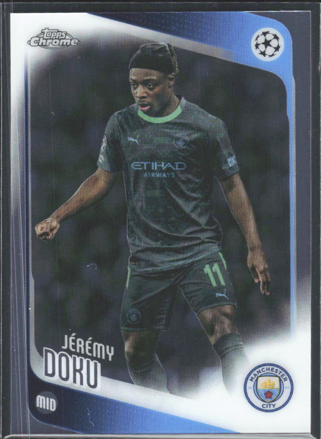 Jérémy Doku 2025-26 Chrome UEFA #47 – framsida
