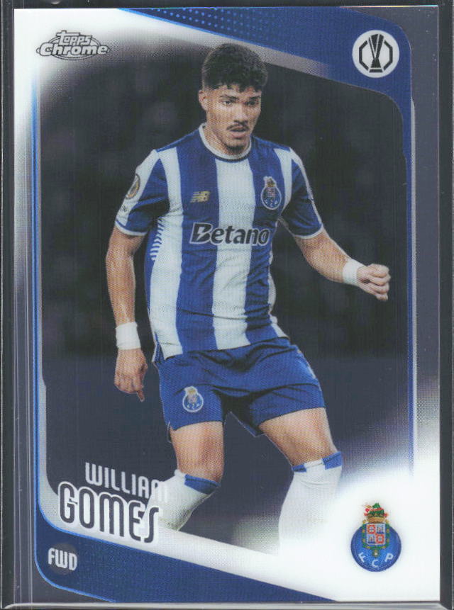 William Gomes 2025-26 Chrome UEFA #50 – framsida