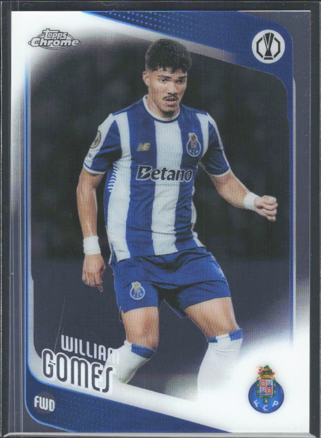 William Gomes 2025-26 Chrome UEFA #50 – framsida