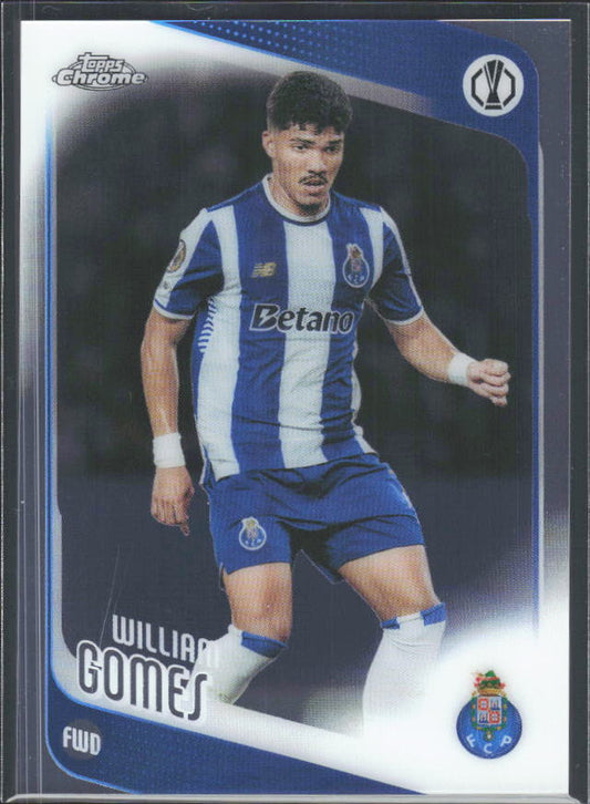 William Gomes 2025-26 Chrome UEFA #50 – framsida