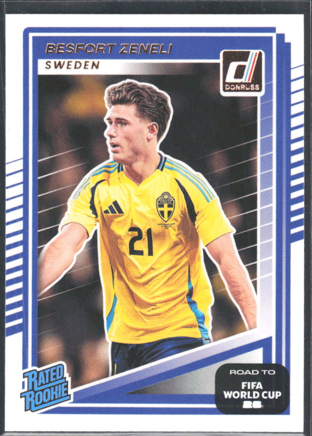 Besfort Zeneli 2025-26 Donruss Road to FIFA WC Rated Rookie #242 – framsida
