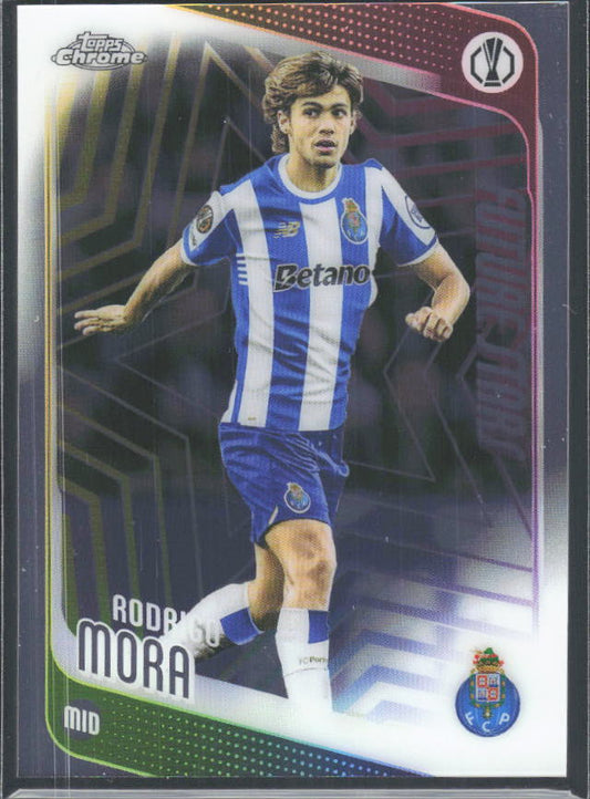 Rodrigo Mora 2025-26 Chrome UEFA Future Stars #83 – framsida
