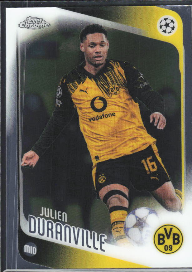 Julien Duranville 2025-26 Chrome UEFA #25 – framsida