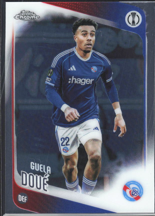 Guela Doué 2025-26 Chrome UEFA #180 – framsida
