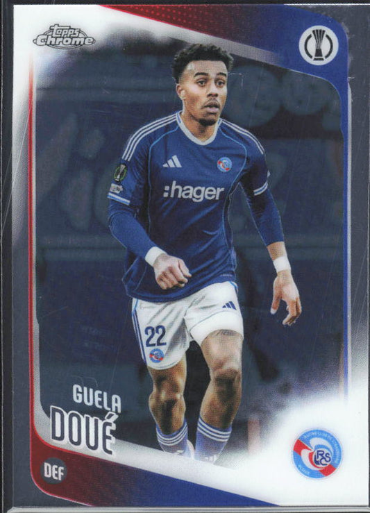 Guela Doué 2025-26 Chrome UEFA #180 – framsida