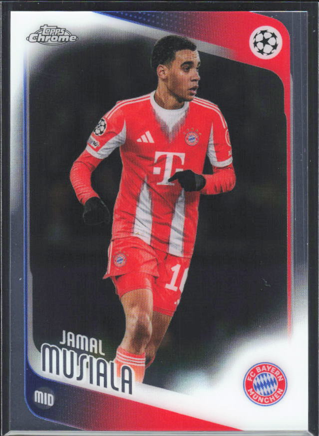 Jamal Musiala 2025-26 Chrome UEFA #130 – framsida