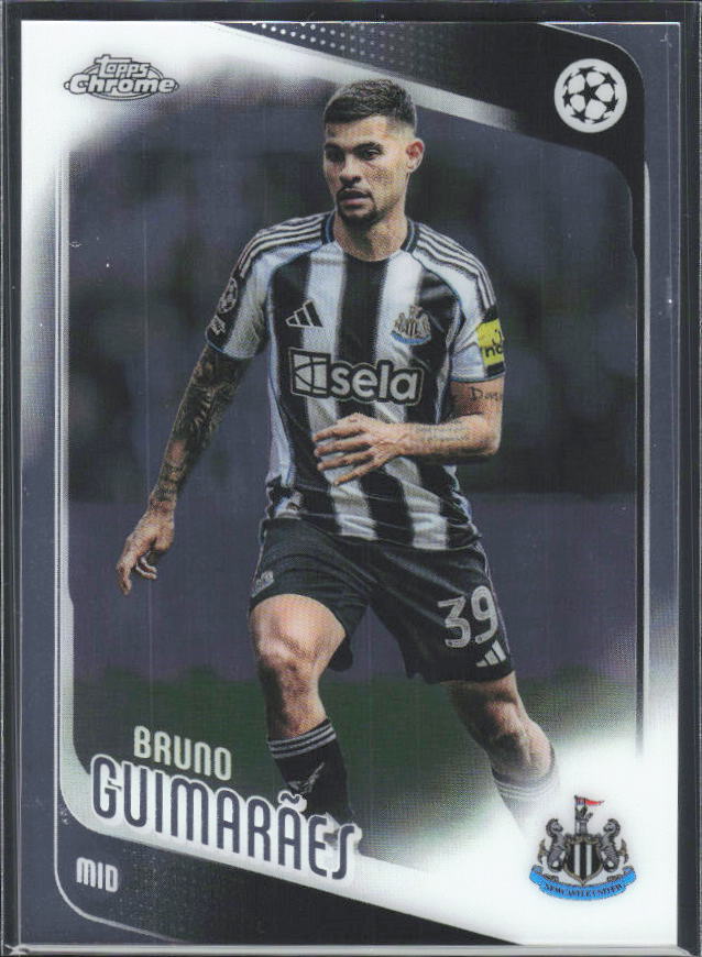 Bruno Guimarães 2025-26 Chrome UEFA #117 – framsida