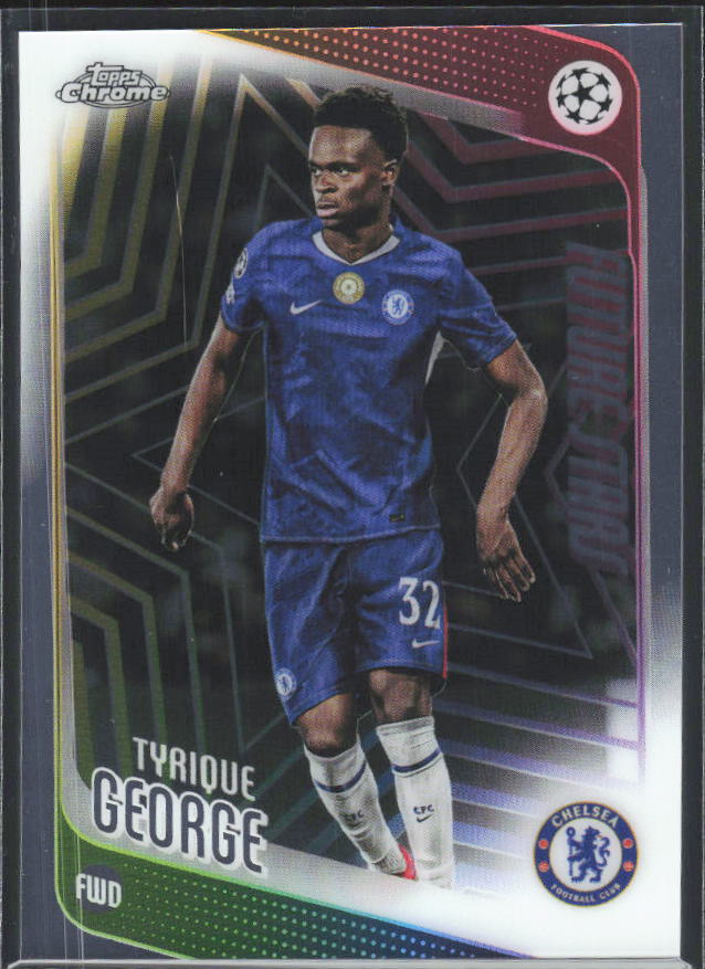 Tyrique George 2025-26 Chrome UEFA Future Stars #58 – framsida