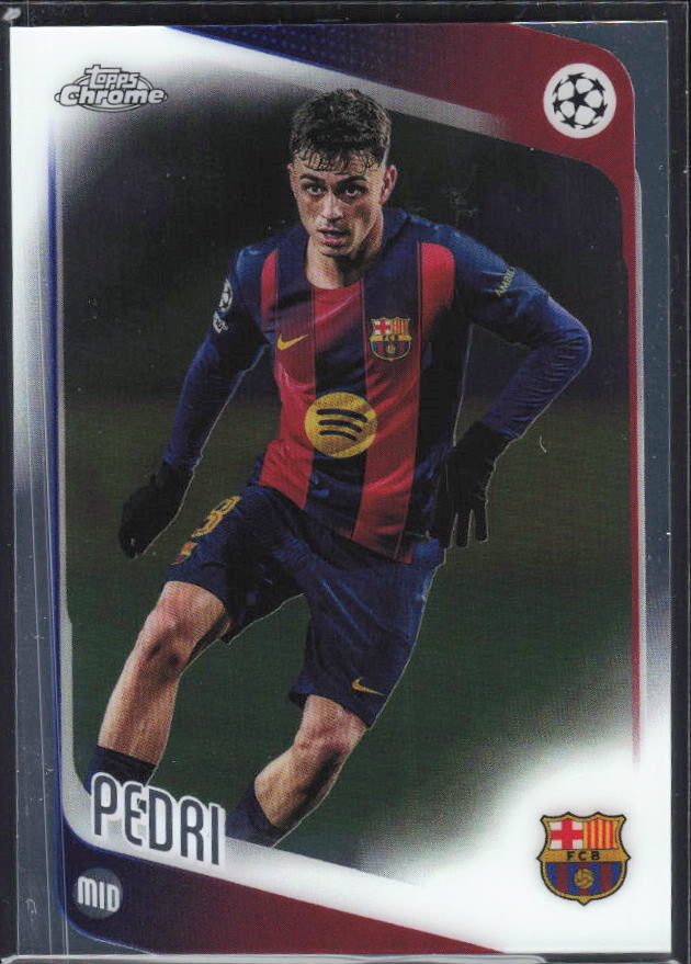 Pedri 2025-26 Chrome UEFA #196 – framsida