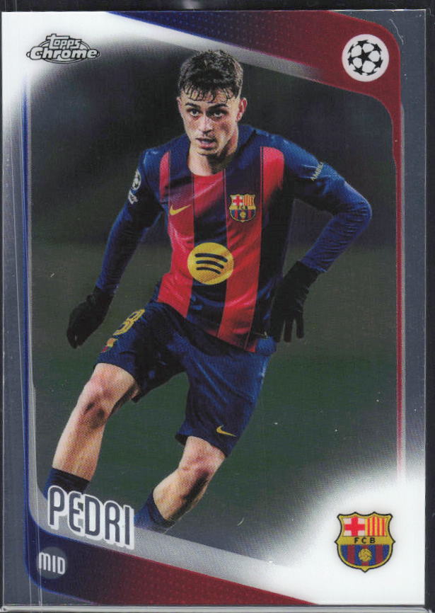 Pedri 2025-26 Chrome UEFA #196 – framsida