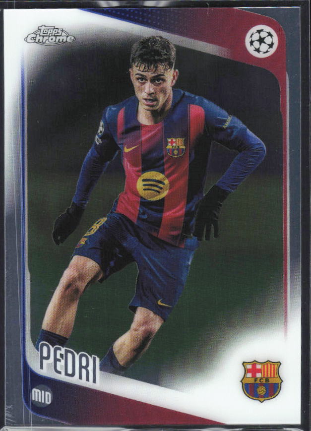 Pedri 2025-26 Chrome UEFA #196 – framsida