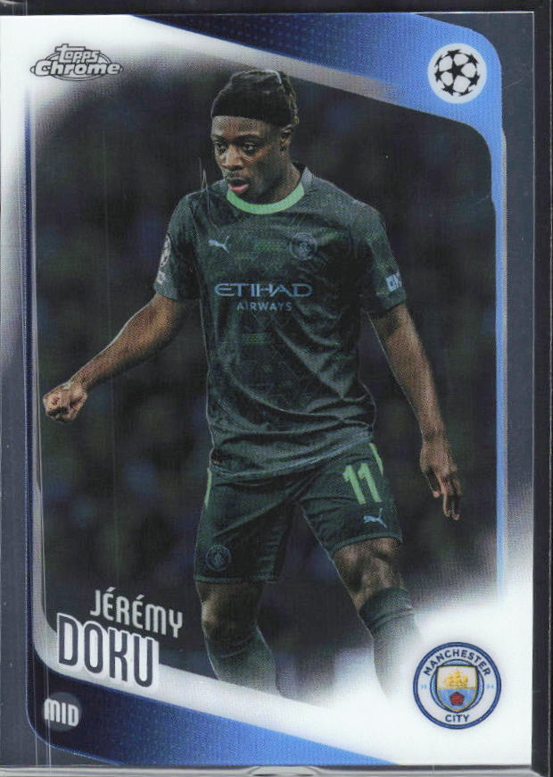 Jérémy Doku 2025-26 Chrome UEFA #47 – framsida