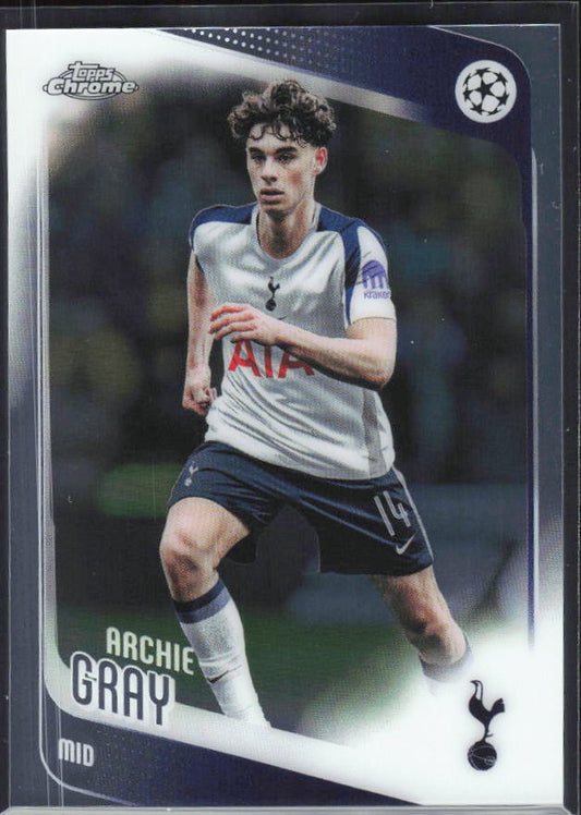Archie Gray 2025-26 Chrome UEFA #165 – framsida