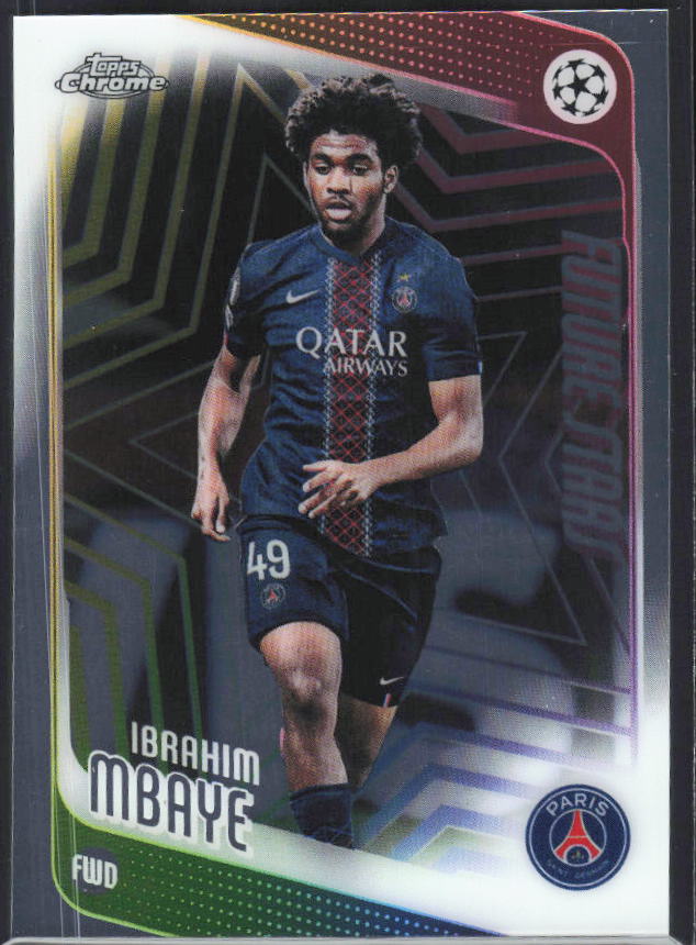 Ibrahim Mbaye 2025-26 Chrome UEFA Future Stars #158 – framsida
