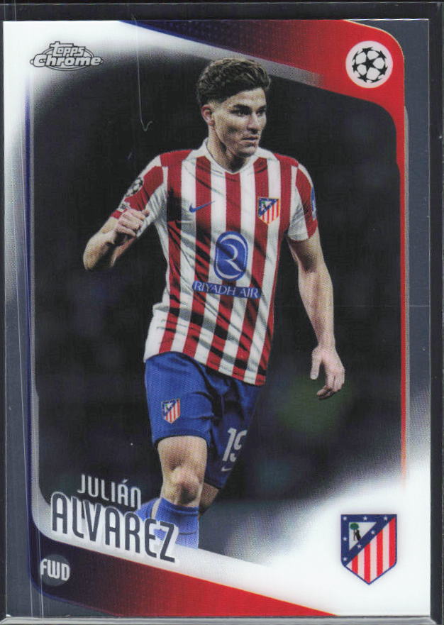 Julián Álvarez 2025-26 Chrome UEFA #154 – framsida