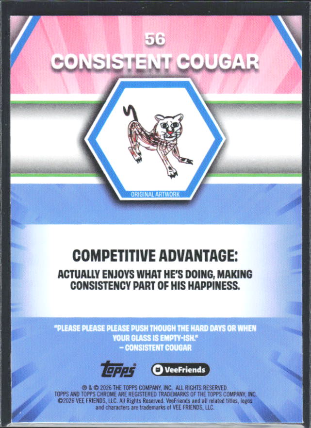 Consistent Cougar 2026 Chrome VeeFriends #56 – baksida