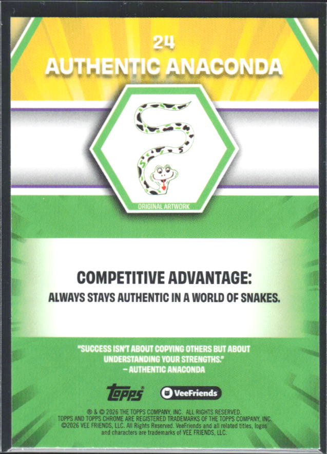 Authentic Anaconda 2026 Chrome VeeFriends #24 – baksida