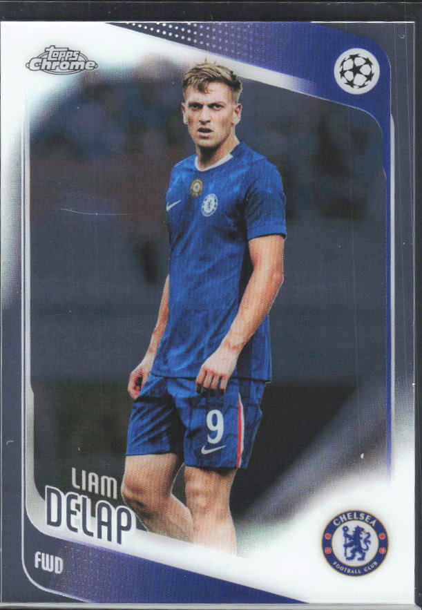 Liam Delap 2025-26 Chrome UEFA #192 – framsida