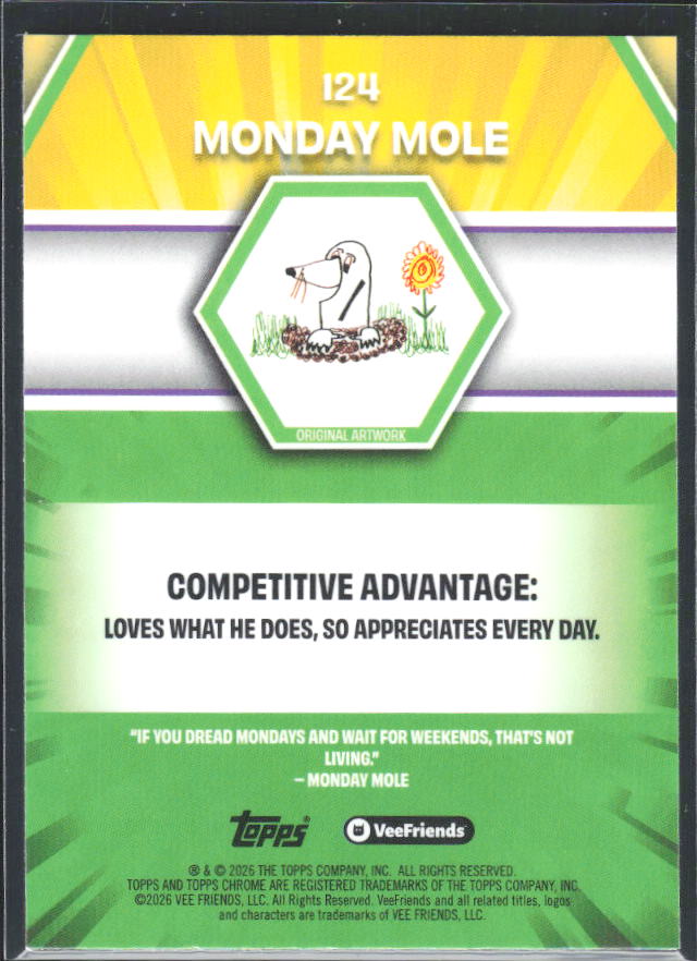 Monday Mole 2026 Chrome VeeFriends #124 – baksida