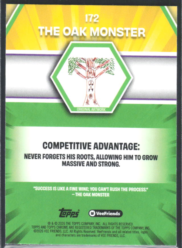 The Oak Monster 2026 Chrome VeeFriends #172 – baksida