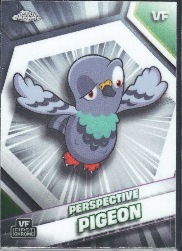 Perspective Pigeon 2026 Chrome VeeFriends #136 – framsida