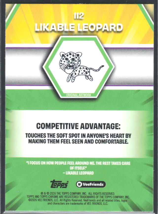 Likable Leopard 2026 Chrome VeeFriends #112 – baksida