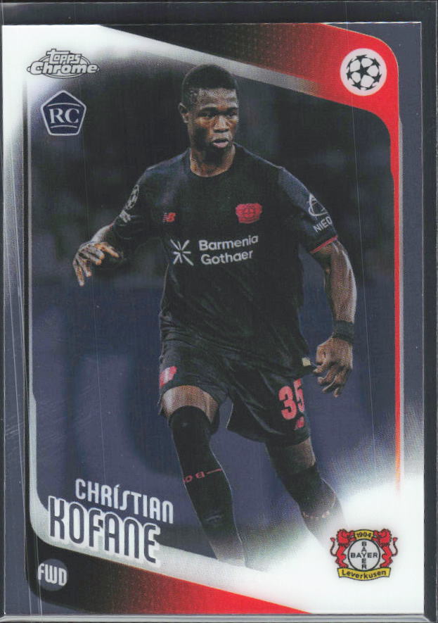 Christian Kofane 2025-26 Chrome UEFA RC #27 – framsida