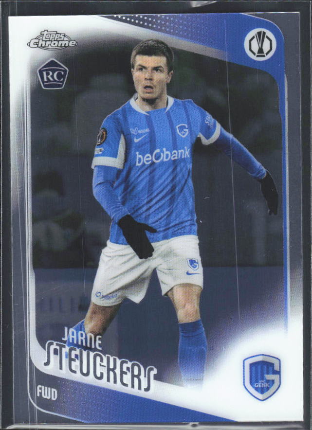 Jarne Steuckers 2025-26 Chrome UEFA RC #126 – framsida