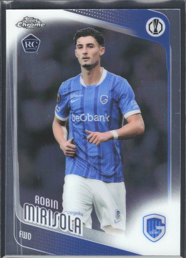 Robin Mirisola 2025-26 Chrome UEFA RC #26 – framsida