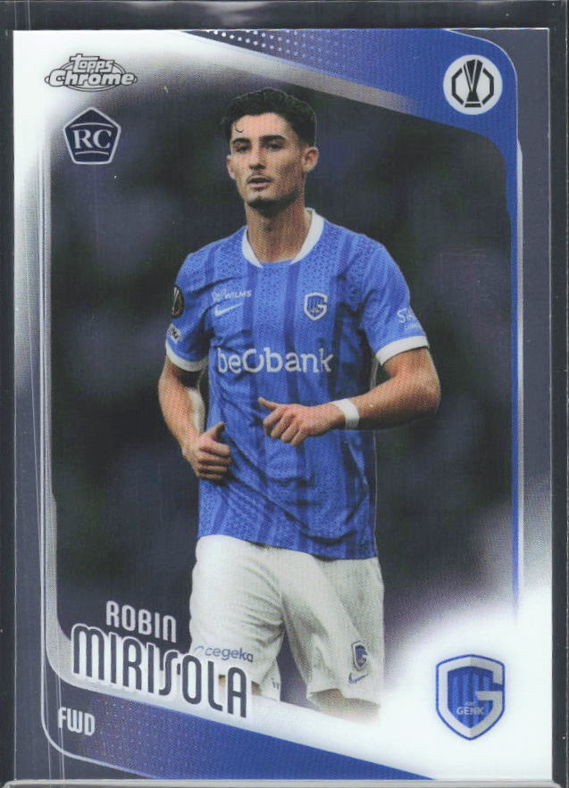 Robin Mirisola 2025-26 Chrome UEFA RC #26 – framsida
