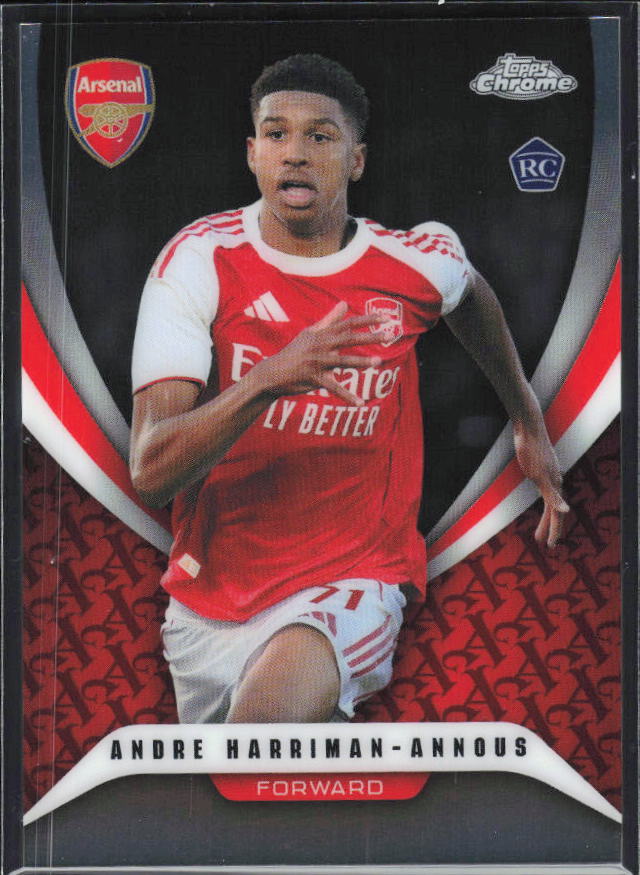 Andre Harriman-Annous 2025-26 Chrome Arsenal RC #24 – framsida