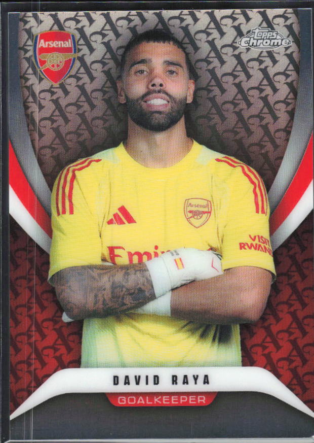 David Raya 2025-26 Chrome Arsenal #51 – framsida