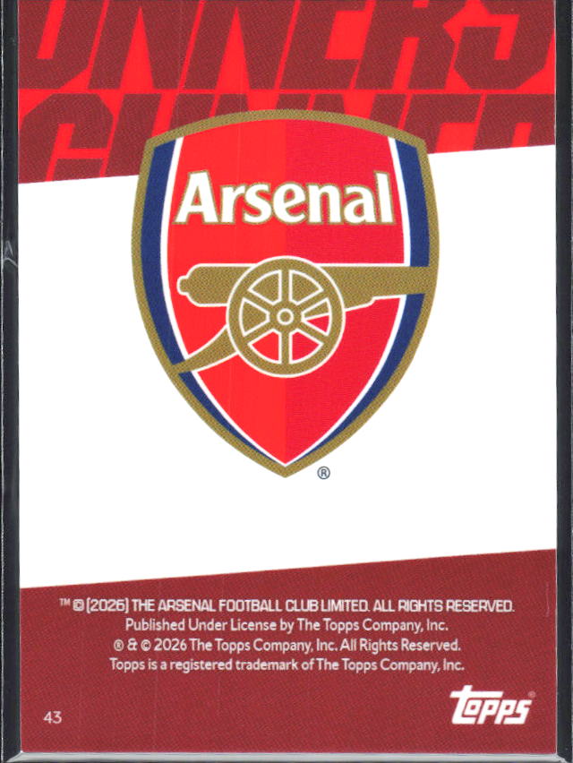 Santi Cazorla 2025-26 Chrome Arsenal #43 – baksida
