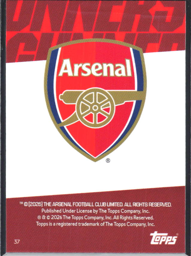 Tony Adams 2025-26 Chrome Arsenal #37 – baksida
