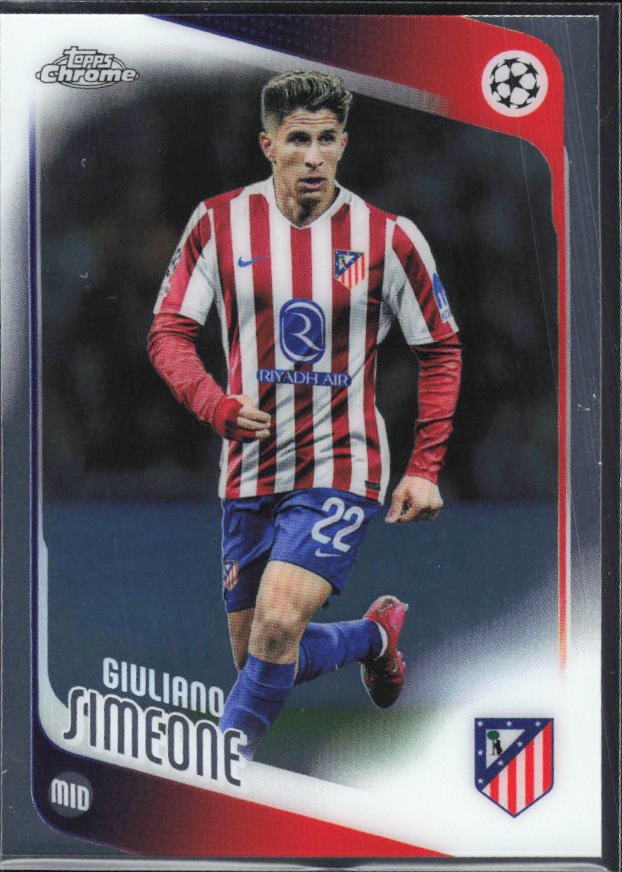 Giuliano Simeone 2025-26 Chrome UEFA #100 – framsida