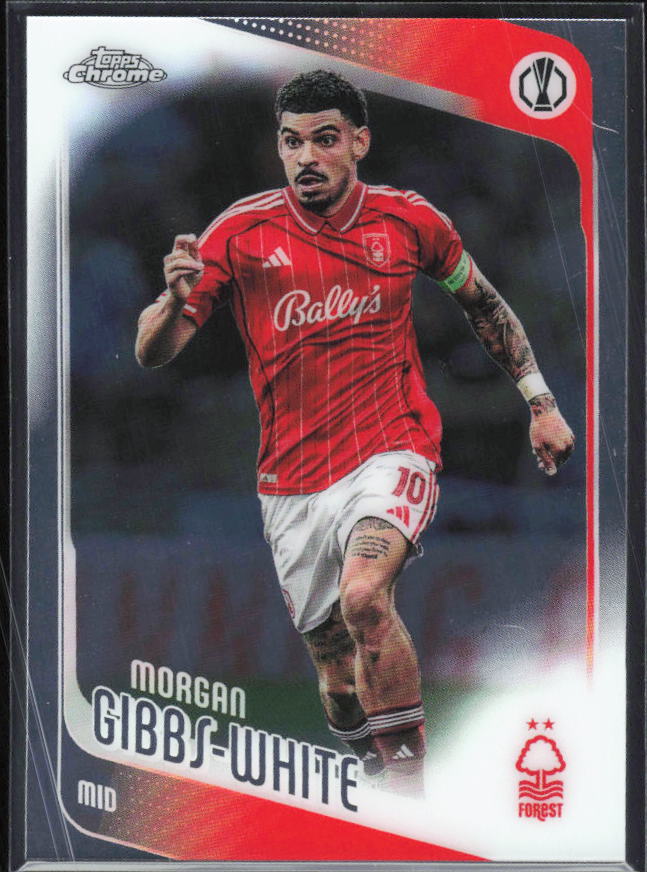 Morgan Gibbs-White 2025-26 Chrome UEFA #53 – framsida