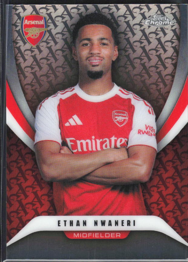Ethan Nwaneri 2025-26 Chrome Arsenal #67 – framsida